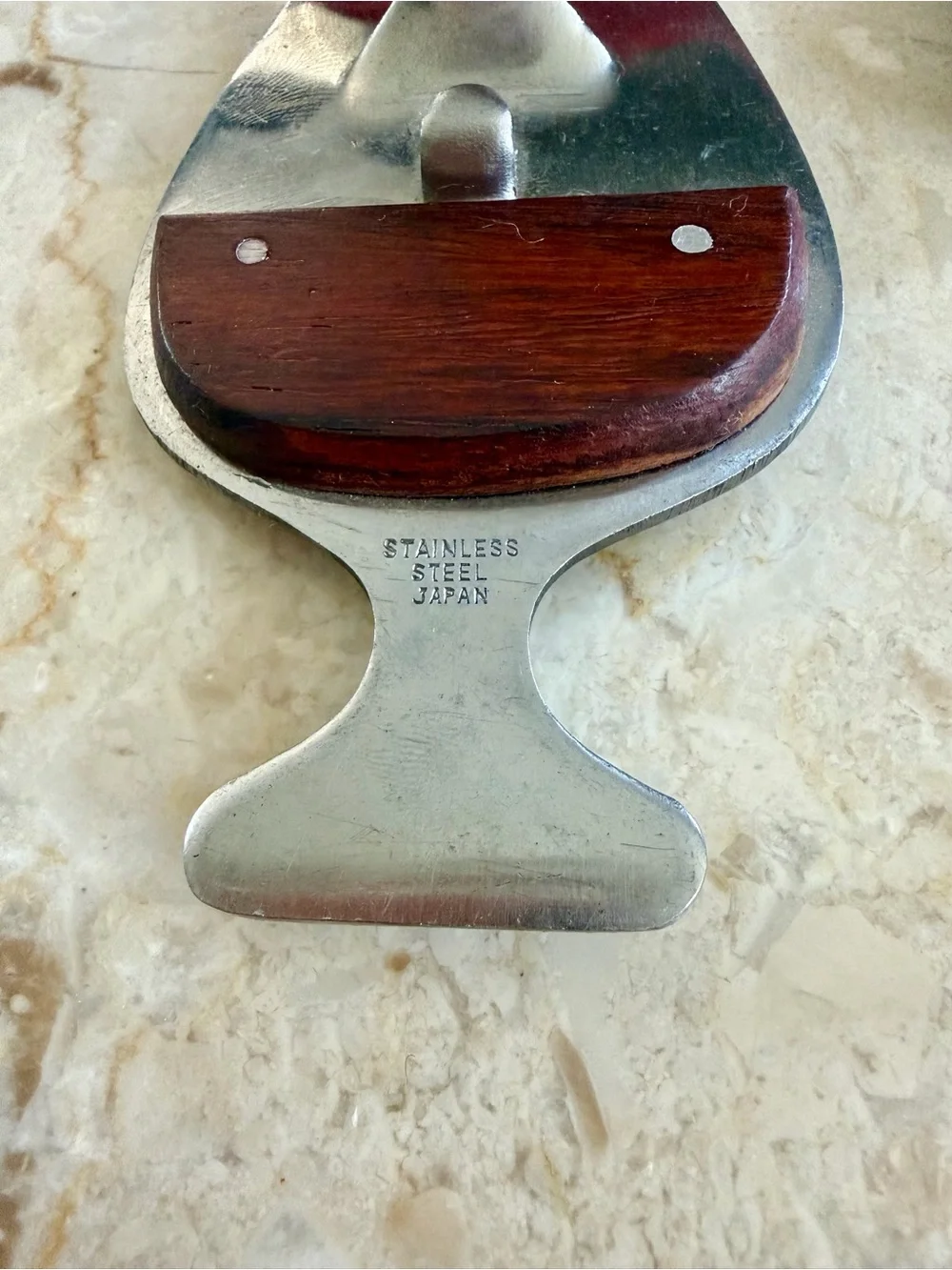 Vintage Mid-Century Japan Stainless Steel Wood Bar Tool Set